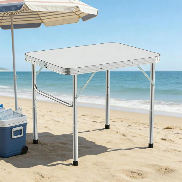 Havendro 2FT Foldable Picnic Table Portable Outdoor Camping Folding Desk White