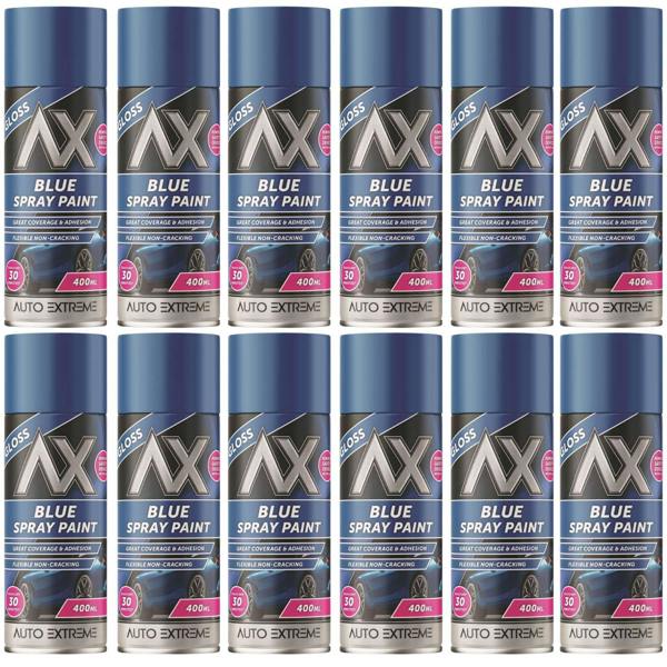 Auto Extreme 12X Auto Extreme Blue Gloss Spray Paint 400ml