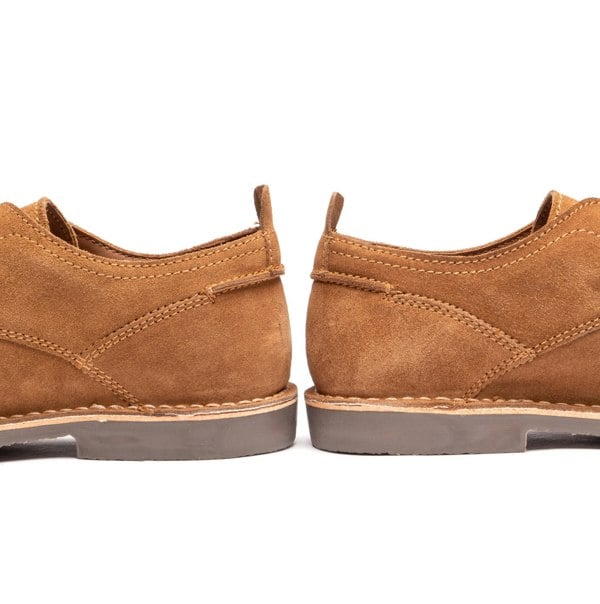 Popps JONAS Mens Suede Desert Shoes Cognac