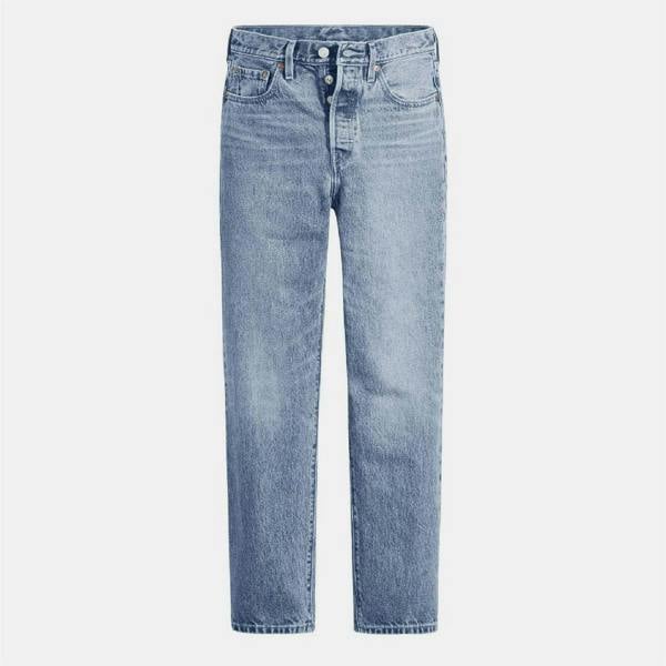 Levis Womens/Ladies 501 Straight Leg Ankle Grazer Jeans - Oxnard Athens - 