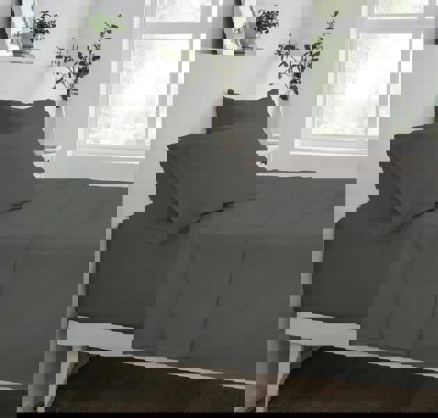 Smart Living Deluxe Fitted Sheet or Pillowcase Pair - Charcoal