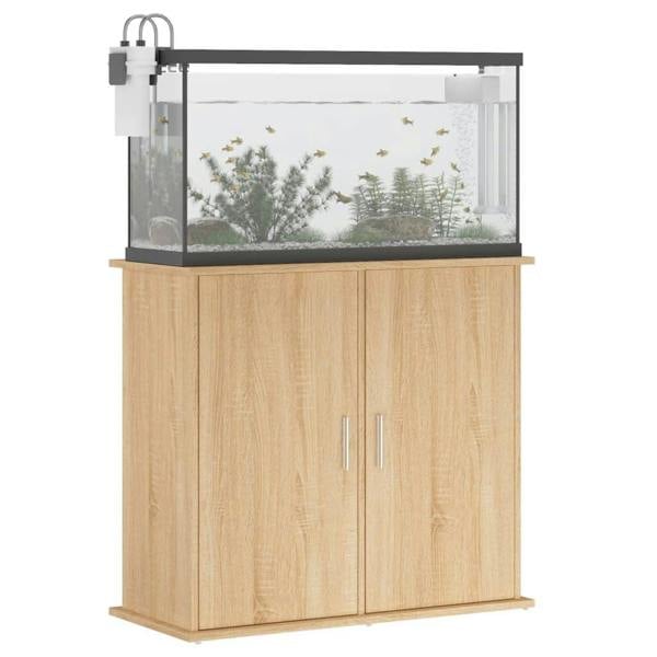Berkfield Aquarium Stand Sonoma Oak 81x36x73 cm Engineered Wood