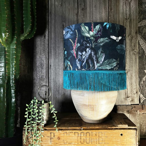 Twilight Deadly Night Shade with Gold Lining and Teal Fringing - 14" x 10"