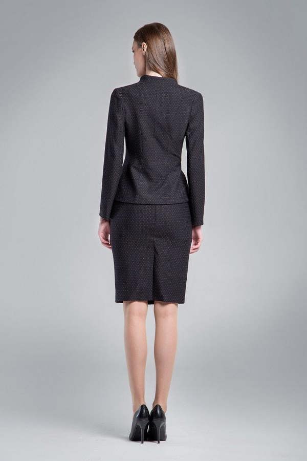 Rumour London Richmond jacquard jersey tailored jacket with asymmetric buttoning