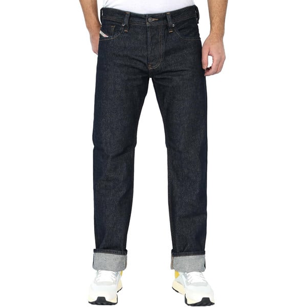 Diesel Larkee-X Straight Fit Rinsed Washed Dark Blue Jeans