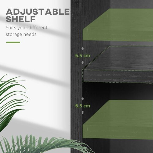 Wyld Haus Rokepa Wood Black Low 2 Tier Bookcase With Adjustable Shelves
