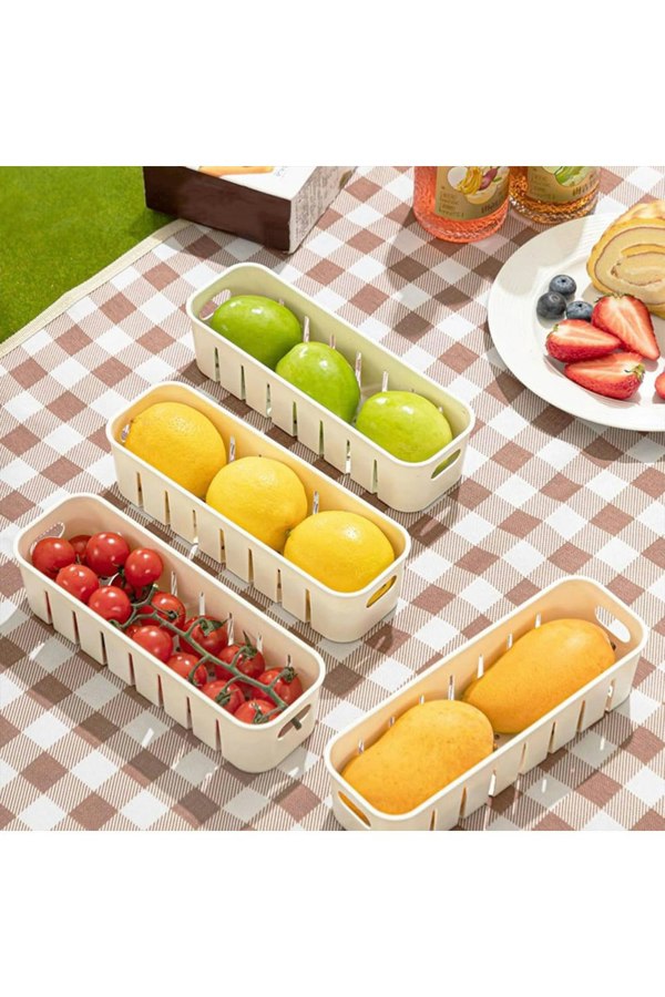 Living and Home 2-Compartment Detachable Fridge Storage Container with Lid