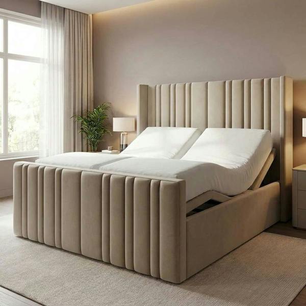 Paradise Beds Rest Line Pannel Electric Adjustable bed With Memory Mattress King