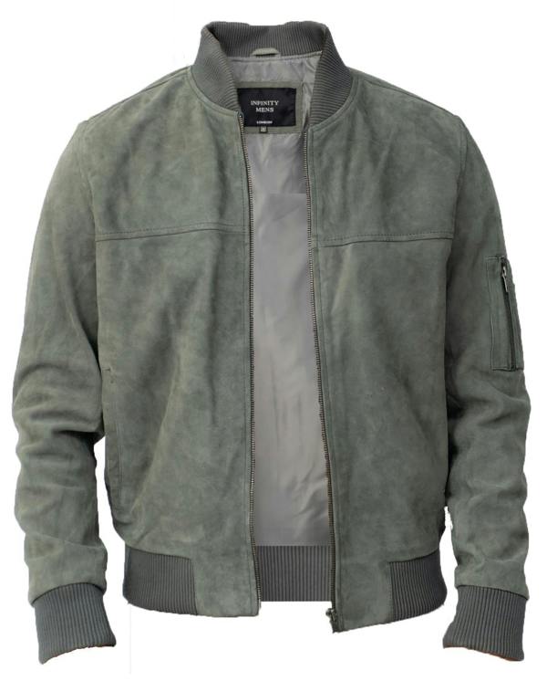 Infinity Leather Mens Goat Suede MA-1 Bomber Jacket-Auckland