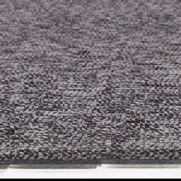 HOMESCAPES Grey and Black Melange Braided Rug