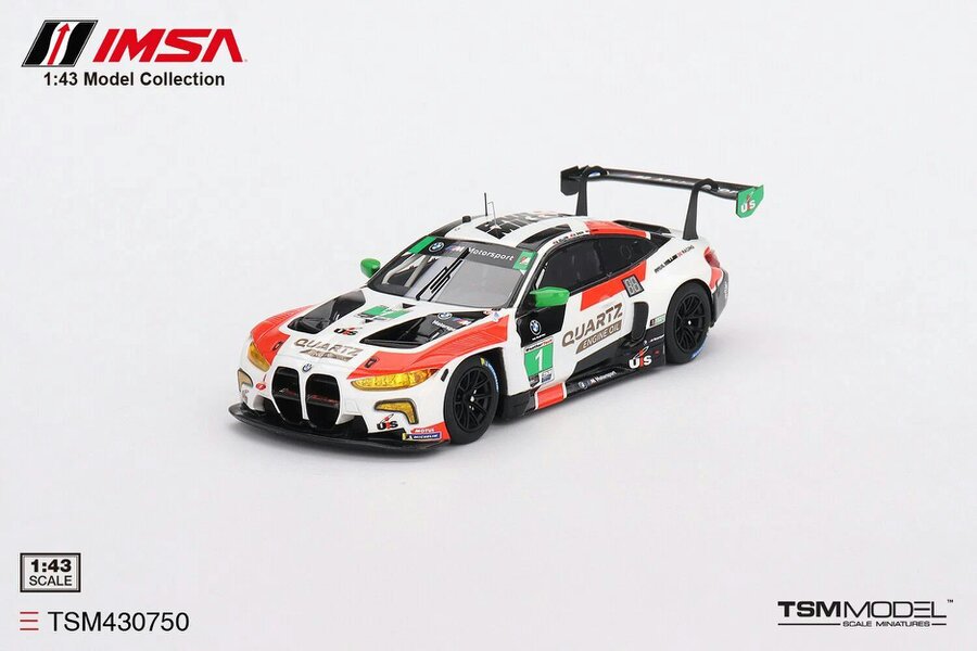 MCSlots BMW M4 GT3 #1 Paul Miller Racing IMSA 2023 Sebring 12Hrs GTD Winner 1:43 Scale TSM430750