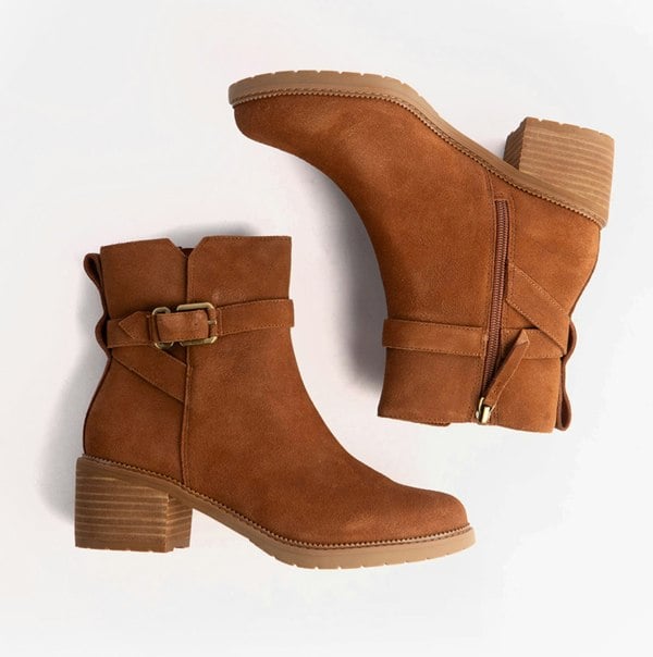 TOMS HAILEY BUCKLE Womens Ankle Boots Brown