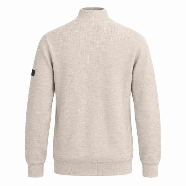 Barbour International Crawley Funnel Zip Neck Jumper Concrete