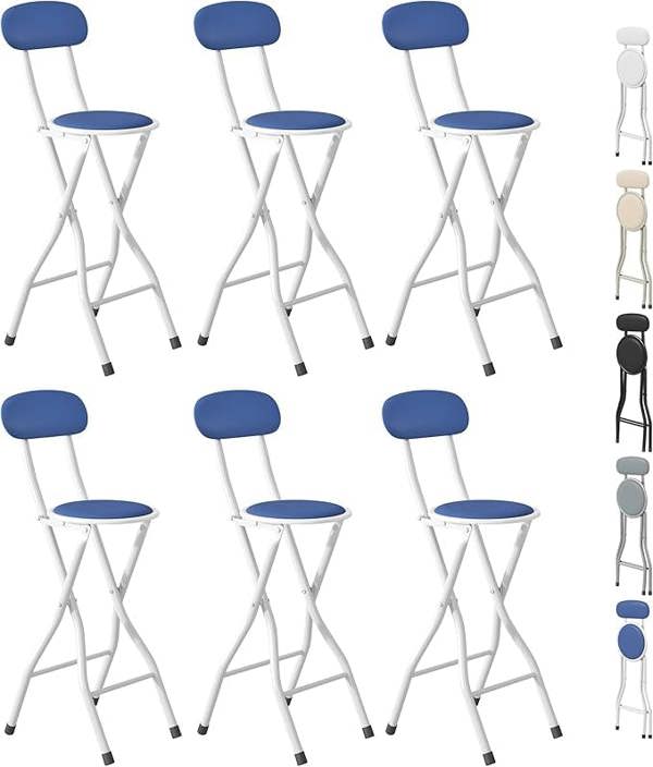 Folding Breakfast Bar Stool padded High Chair Set of 6