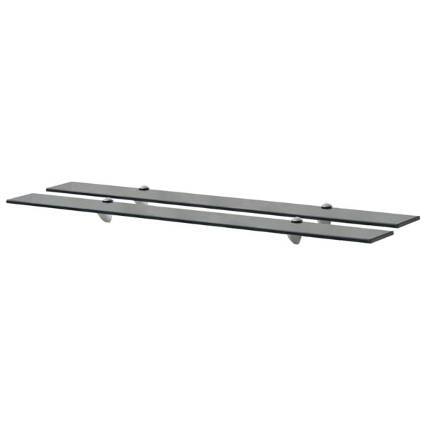 Berkfield Floating Shelves 2 pcs Glass 100x10 cm 8 mm