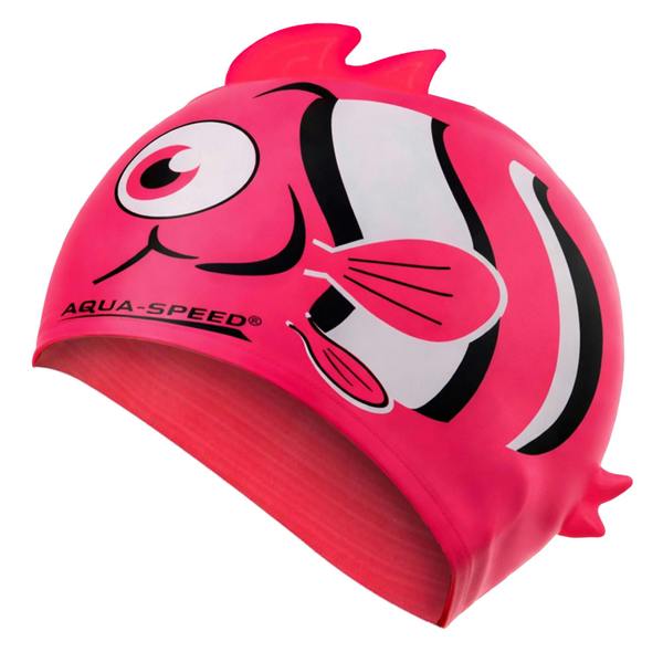 Aqua Speed Boys Nemo Patterned Swimming Cap | Silicone 3D Print Easy Fit Swim Cap for Kids