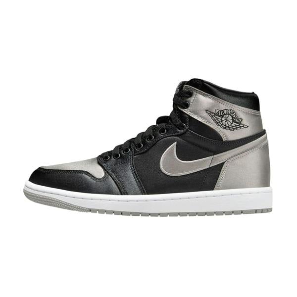 Nike Womens/Ladies Air Jordan 1 Leather Trainers - Black/White/Off White - 