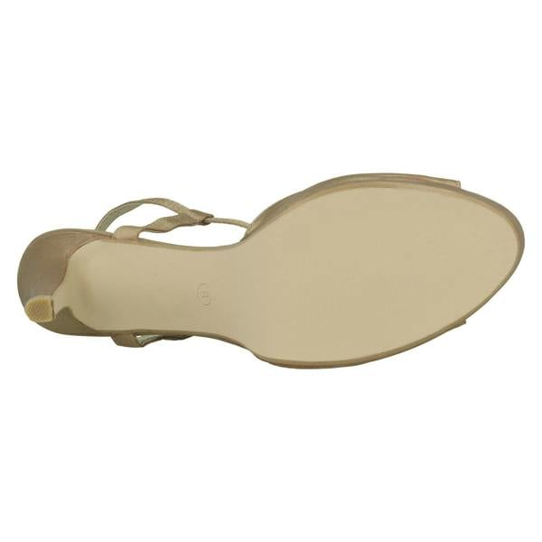Spot On Ladies Spot On Heeled Platform Sandal With Ruffle Trim