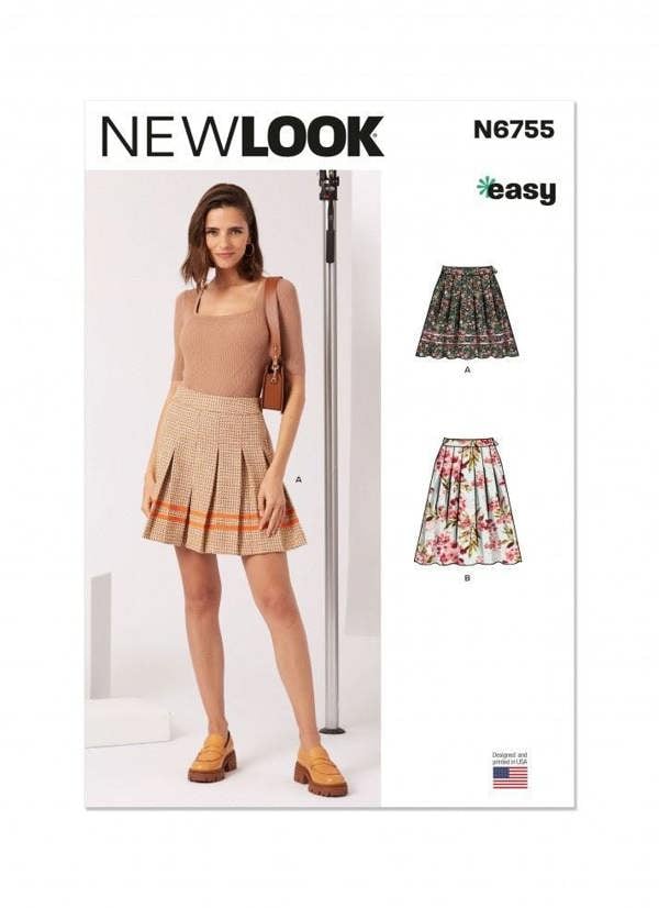 New Look Sewing Pattern 6755, Skirts for Women, 6-8-10-12-14-16 - Easy