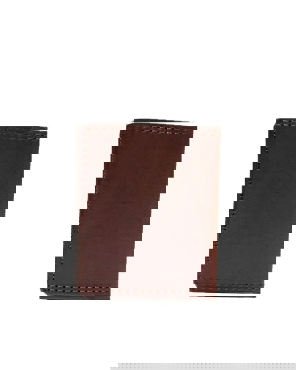 Leather Credit Card Holder Cuoio Dark Brown Mod 131