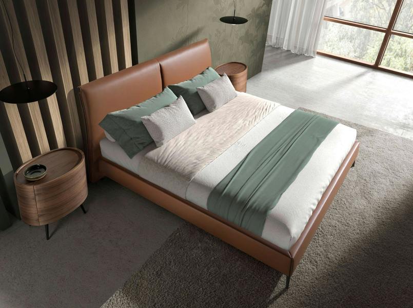 Angel Cerdá Brown Leatherette Bed 7158