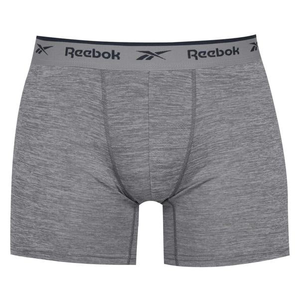 Reebok Mens Logo Boxer Shorts (Pack of 3) - Black/White/Grey - 