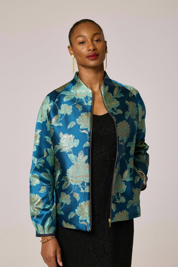 Lioness by TF Azure Bloom Brocade Jacket