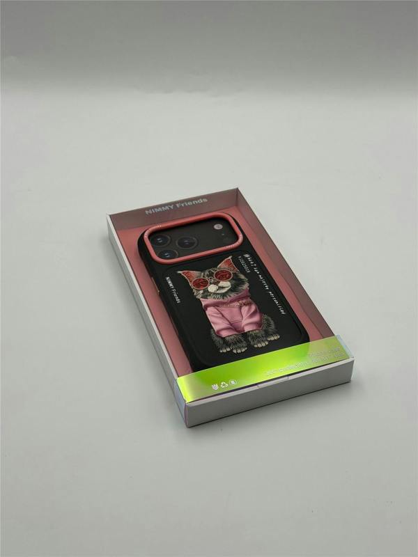 Nimmy Friends Nimmy Glasses Cool Cat Case with MagSafe for iPhone 17 Pro 6.3" Black Pink - N-YJ-IP17-018