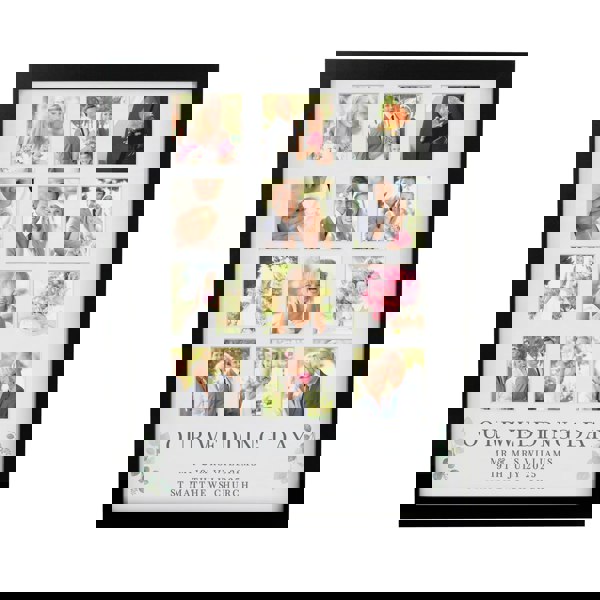 Personalised Memento Company Personalised Wedding Black Multi Photo Frame