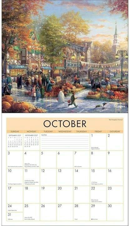 Thomas Kinkade Studios Deluxe Wall Calendar 2027