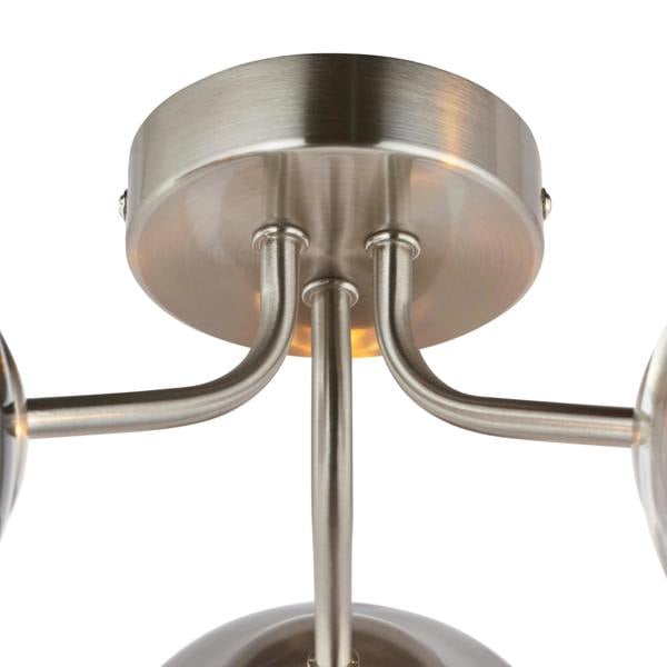 Pagazzi Lighting Branco 3 Light Semi-Flush Ceiling Light