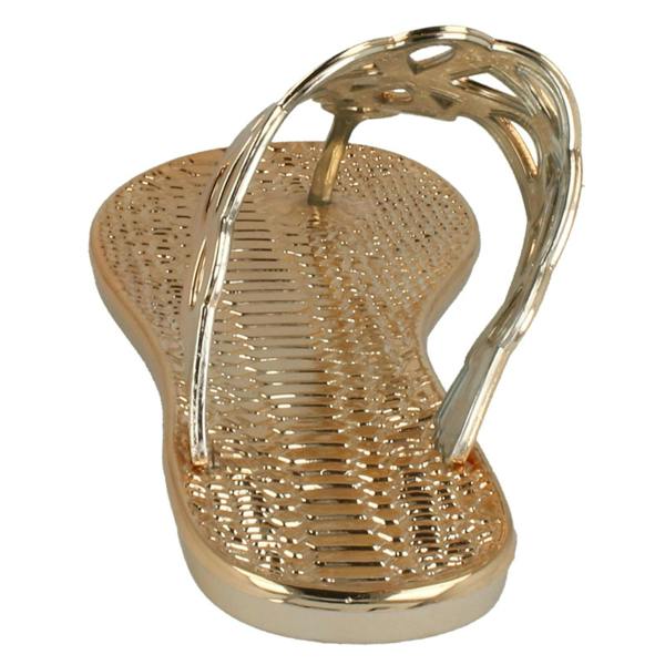 Spot On Ladies Spot On Flat Toepost Crocodile Pattern Sandal