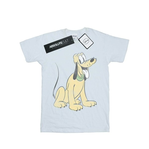 Disney Mens Pluto Sitting T-Shirt - White