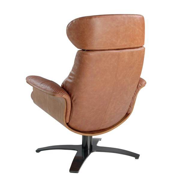 Angel Cerdá Reclining swivel armchair in brown leather 5083