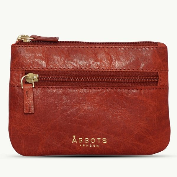Assots London 'MARY' Red Soft Small Leather Coin Purse