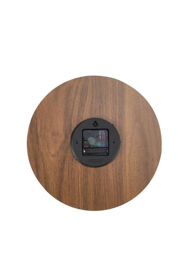 Living and Home 12-Inch Modern Luminous Wood Silent Wall Clock