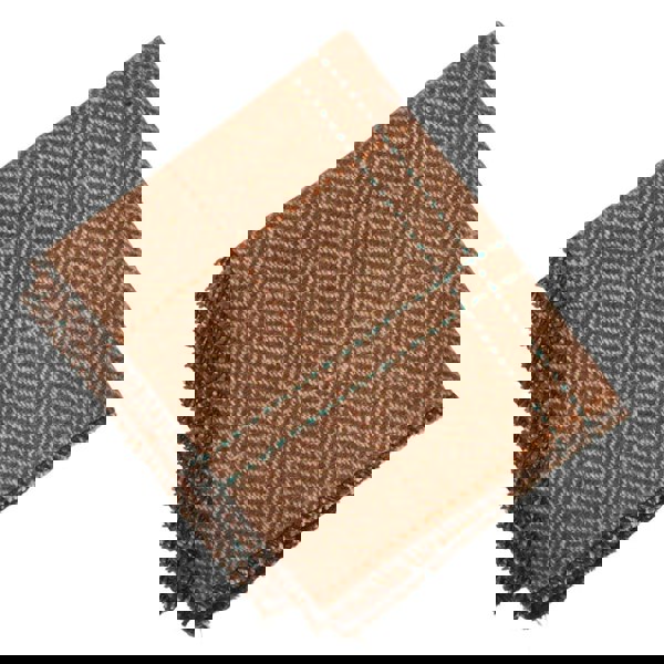 TruClothing Men's Wool Blend Herringbone Plaid Tweed Tie