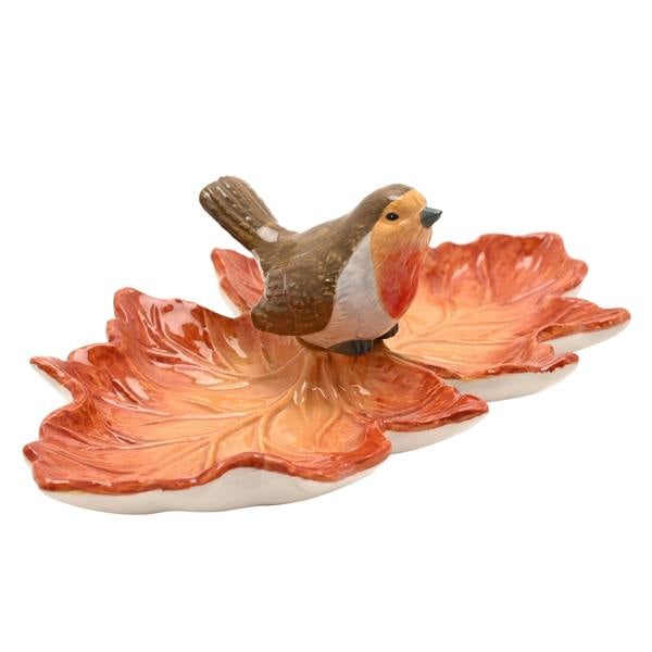 Country Living Robin On A Leaf Trinket Dish
