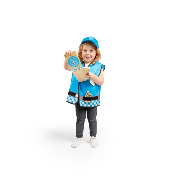 Bigjigs Toys Kids Police Costume - 7 Piece Police Dress Up, Kids Police Set