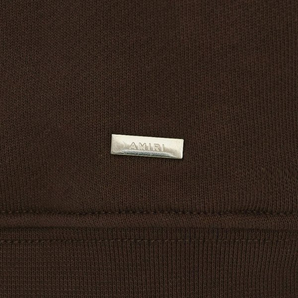 Amiri Ma Bar Logo Brown Hoodie XS