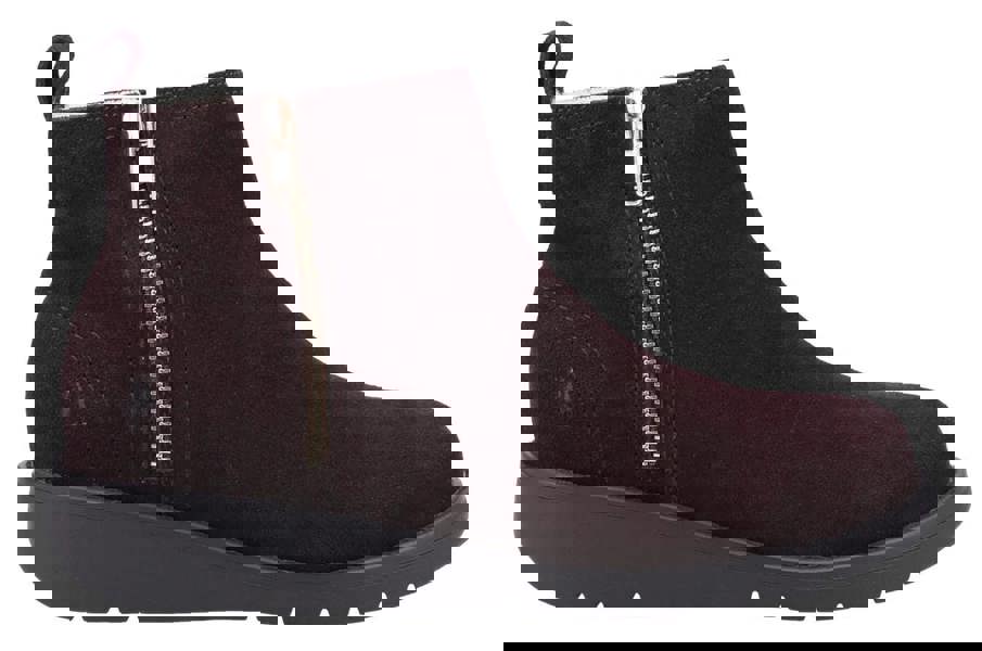 Hush Puppies Libby Womens Wedge Heel Casual Zip-Up Ankle Boots