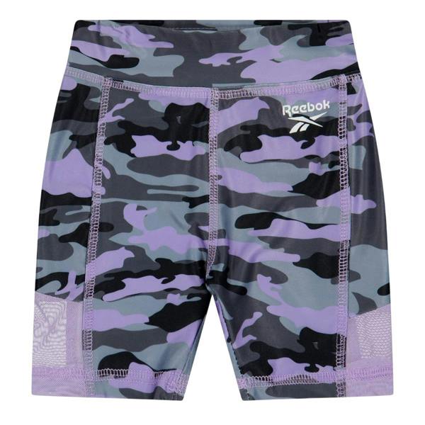 Reebok Girls Jersey Slim Cycling Shorts (Pack of 2) - Lavender - 