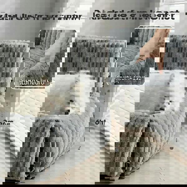 Skylos Dog Car Seat Booster Bed Carrier Memory Foam Travel Pet Seat Dark Grey