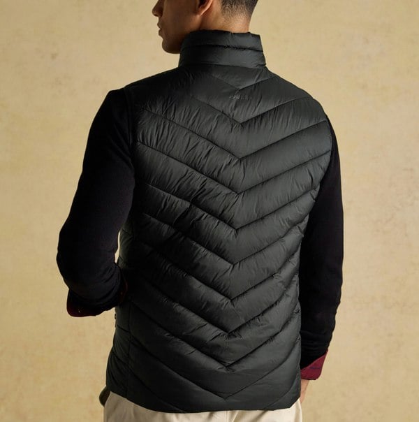 Joules GARRETT Mens Showerproof Padded Gilet Black