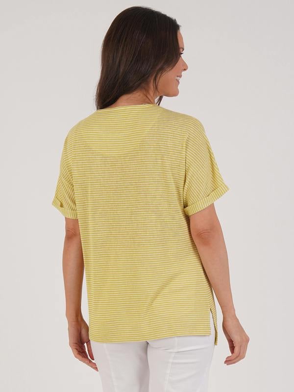 VIZ-A-VIZ Constrast Stripe Top