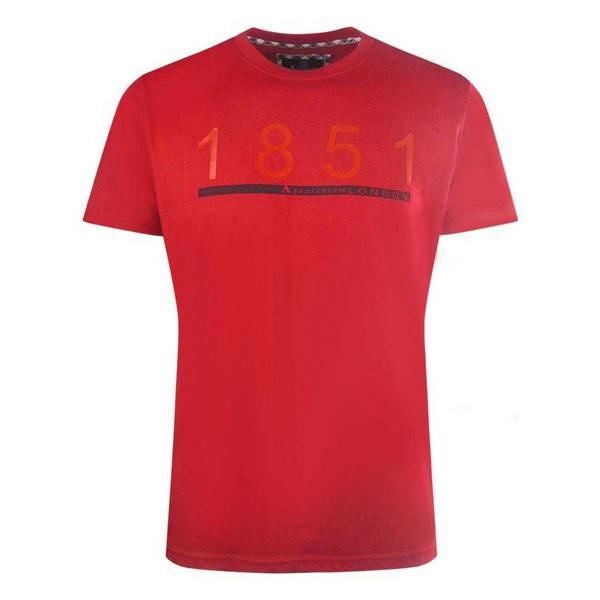 Aquascutum Mens London 1851 T-Shirt - Red - 