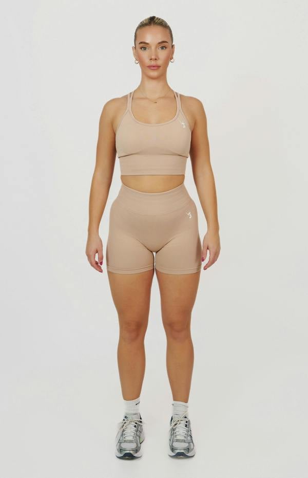 V3 Apparel Form Seamless Scrunch Shorts & Sports Bra Set - Dusty Pink