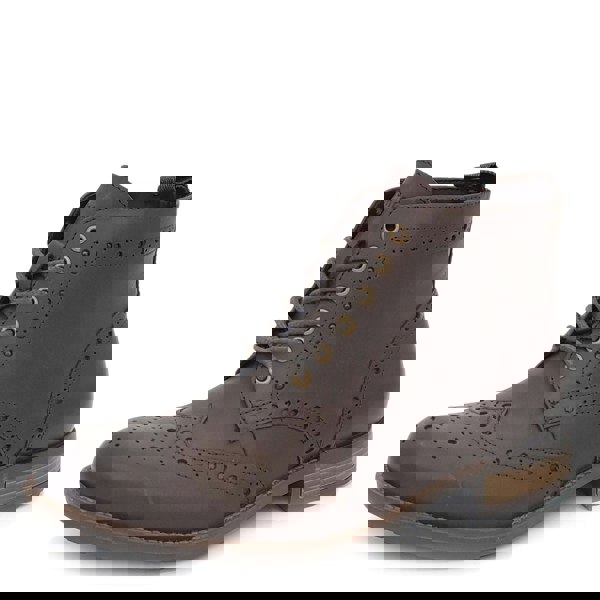 HX London Kingston Brogue Lace Up Leather Boots