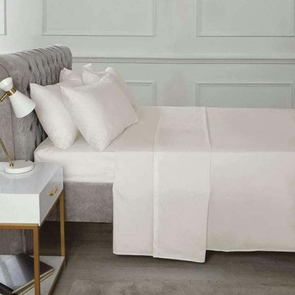Percale 10" Fitted Sheet - Cream - Super King