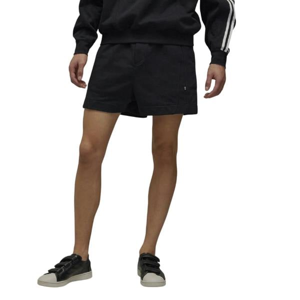 Y-3 Mens French Terry 3 Stripes Shorts - Black - 